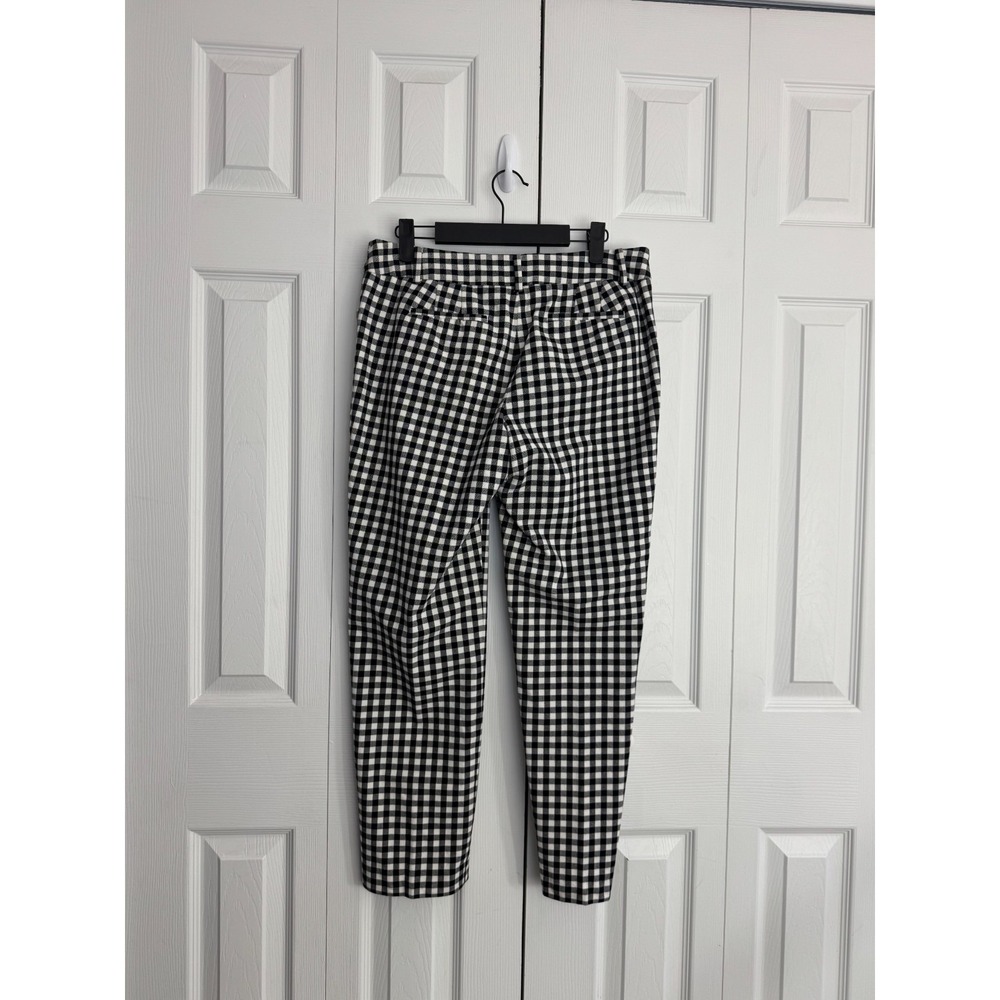 Talbots Chatham Ankle Pant Women's 8 Black White Gingham Pull-On Classic Hipster - Picture 4 of 9